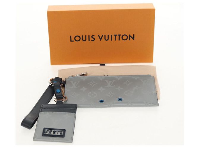 LOUIS VUITTON Pochette satellite Alpha Monogramma Argento M44178 LV Auth 156367M - vista 12