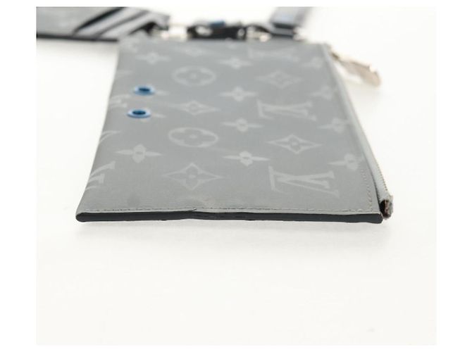 LOUIS VUITTON Pochette satellite Alpha Monogramma Argento M44178 LV Auth 156367M - vista 3