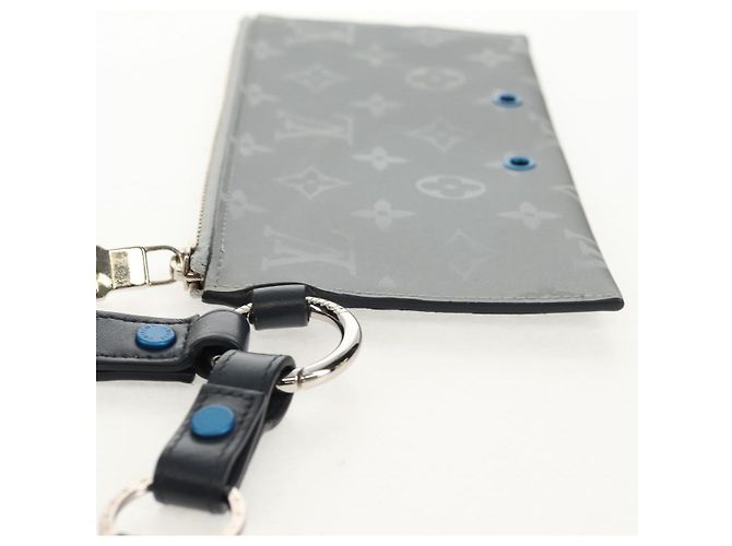 LOUIS VUITTON Pochette satellite Alpha Monogramma Argento M44178 LV Auth 156367M - vista 4