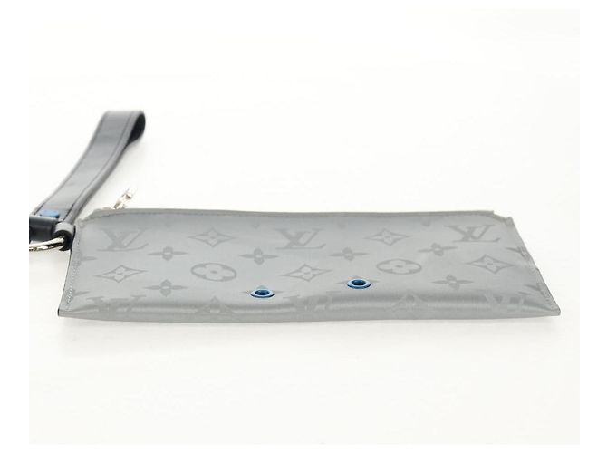 LOUIS VUITTON Pochette satellite Alpha Monogramma Argento M44178 LV Auth 156367M - vista 6
