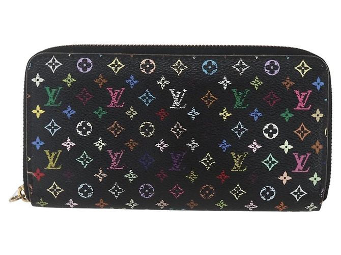 LOUIS VUITTON Monogram Multicolor Zippy Wallet Wallet Black M60243 Auth 157617 - view 13