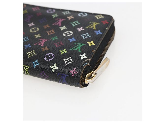 LOUIS VUITTON Monogram Multicolor Zippy Wallet Wallet Black M60243 Auth 157617 - view 15