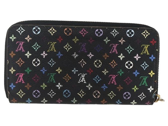 LOUIS VUITTON Monogram Multicolor Zippy Wallet Wallet Black M60243 Auth 157617 - view 2