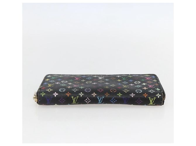 LOUIS VUITTON Monogram Multicolor Zippy Wallet Wallet Black M60243 Auth 157617 - view 6
