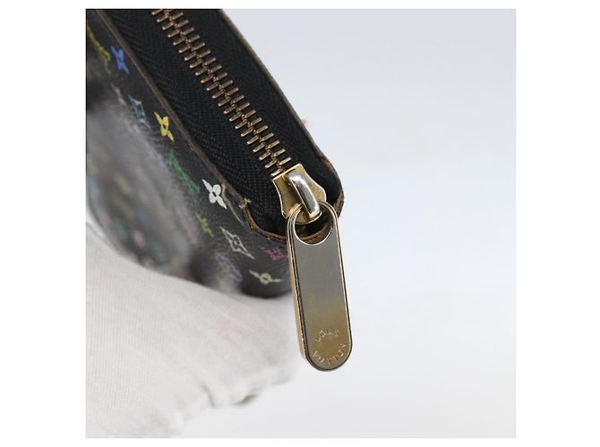 LOUIS VUITTON Monogram Multicolor Zippy Wallet Wallet Black M60243 Auth 157617 - view 8