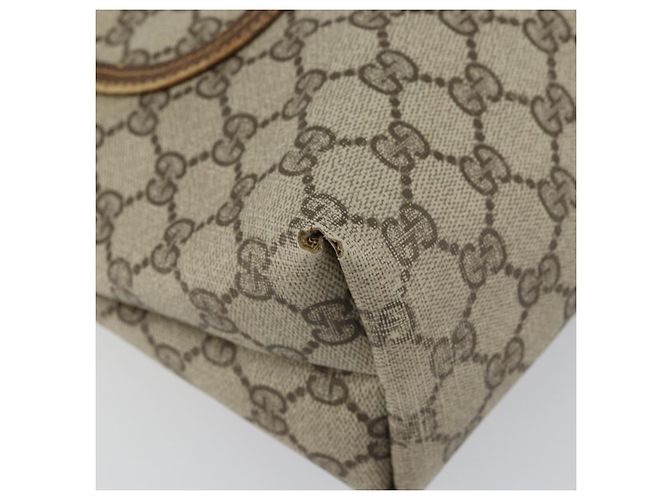 Borsa tote Gucci GG Supreme Web Sherry Line in PVC beige e rosso 39 02 003 Auth BA8628 - vista 14