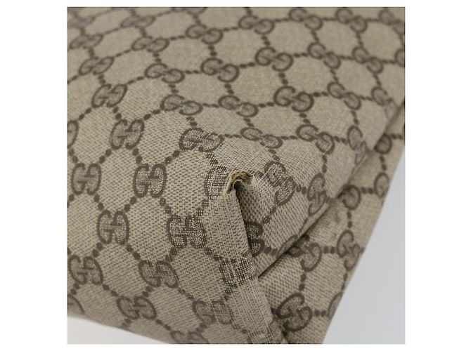 Borsa tote Gucci GG Supreme Web Sherry Line in PVC beige e rosso 39 02 003 Auth BA8628 - vista 15