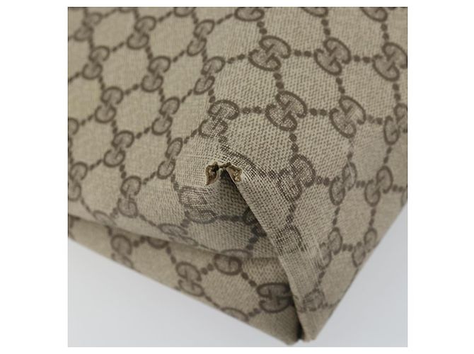 Borsa tote Gucci GG Supreme Web Sherry Line in PVC beige e rosso 39 02 003 Auth BA8628 - vista 16