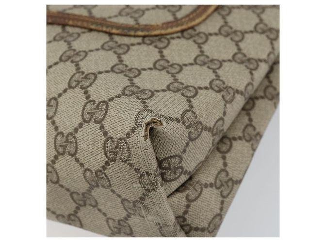 Borsa tote Gucci GG Supreme Web Sherry Line in PVC beige e rosso 39 02 003 Auth BA8628 - vista 9