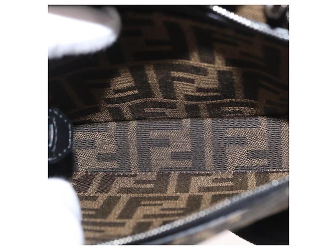 Zucca Borsa Peek A Boo 2way FENDI Pokmon Fragment Collaboration Marrone Auth 146549SM Nero Argento - vista 10
