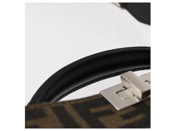 Zucca Borsa Peek A Boo 2way FENDI Pokmon Fragment Collaboration Marrone Auth 146549SM Nero Argento - vista 14