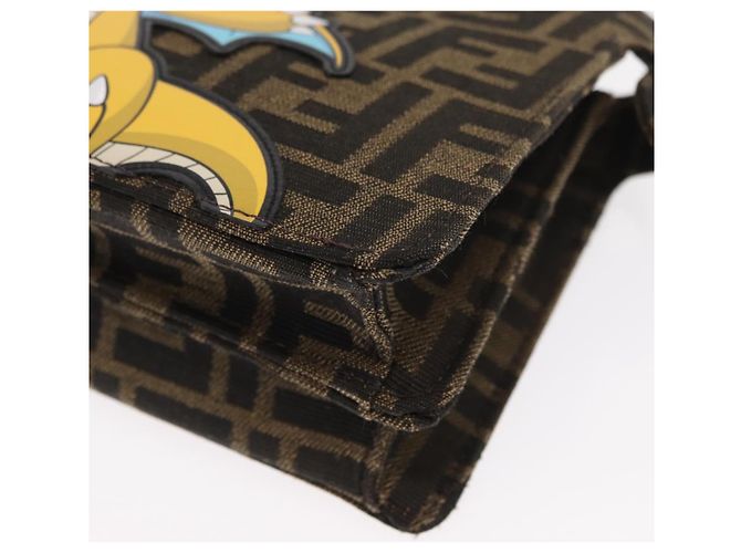 Zucca Borsa Peek A Boo 2way FENDI Pokmon Fragment Collaboration Marrone Auth 146549SM Nero Argento - vista 16