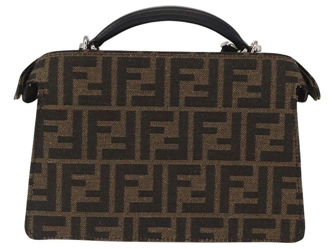 Zucca Borsa Peek A Boo 2way FENDI Pokmon Fragment Collaboration Marrone Auth 146549SM Nero Argento - vista 2