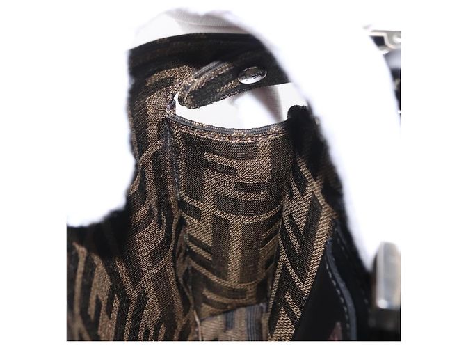 Zucca Borsa Peek A Boo 2way FENDI Pokmon Fragment Collaboration Marrone Auth 146549SM Nero Argento - vista 24