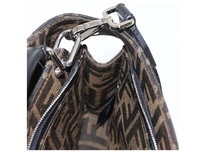 Zucca Borsa Peek A Boo 2way FENDI Pokmon Fragment Collaboration Marrone Auth 146549SM Nero Argento - vista 27