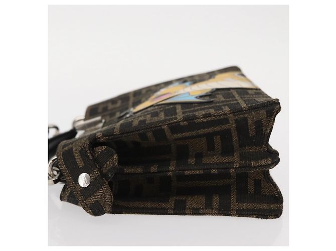 Zucca Borsa Peek A Boo 2way FENDI Pokmon Fragment Collaboration Marrone Auth 146549SM Nero Argento - vista 4