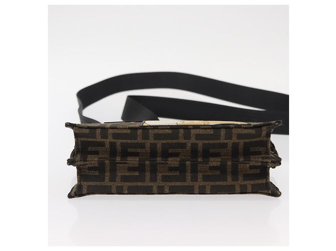 Zucca Borsa Peek A Boo 2way FENDI Pokmon Fragment Collaboration Marrone Auth 146549SM Nero Argento - vista 5