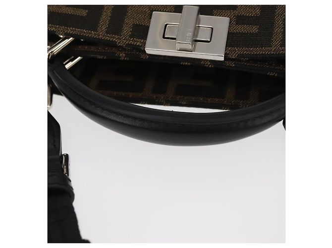 Zucca Borsa Peek A Boo 2way FENDI Pokmon Fragment Collaboration Marrone Auth 146549SM Nero Argento - vista 7