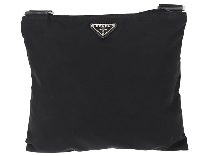Borsa a Spalla PRADA Nylon Nero Argento Autentica 153649 - vista 13