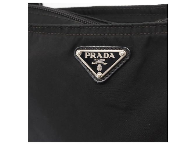 Borsa a Spalla PRADA Nylon Nero Argento Autentica 153649 - vista 18