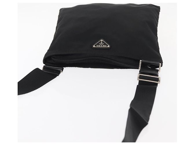 Borsa a Spalla PRADA Nylon Nero Argento Autentica 153649 - vista 6
