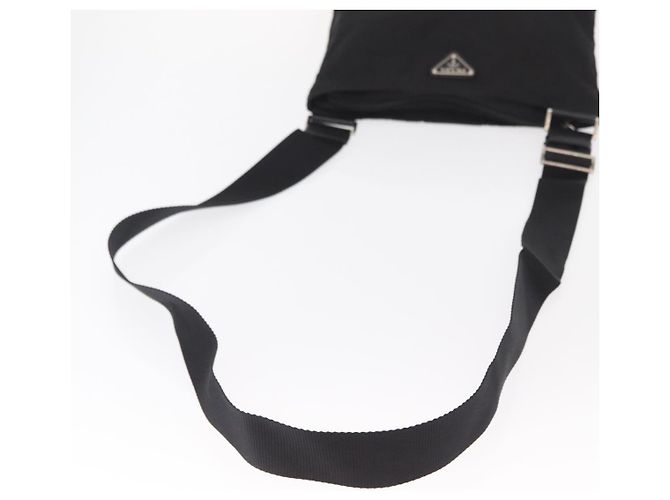 Borsa a Spalla PRADA Nylon Nero Argento Autentica 153649 - vista 7