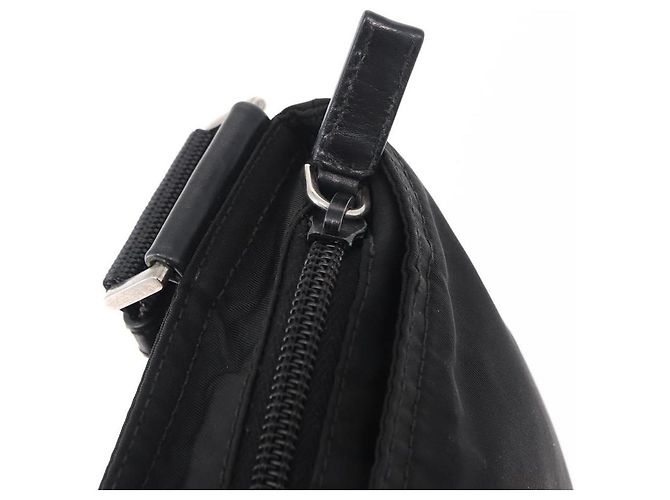 Borsa a Spalla PRADA Nylon Nero Argento Autentica 153649 - vista 9