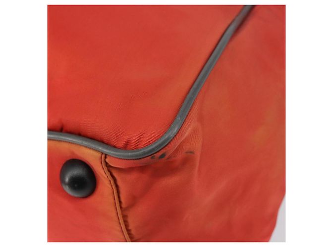 Prada Borsa Boston sportiva in nylon 2 in 1 rossa argento Auth 151448 Rosso - vista 12