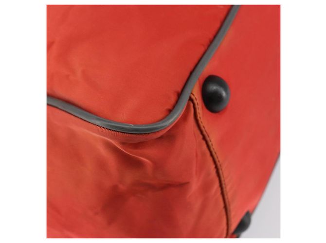Prada Borsa Boston sportiva in nylon 2 in 1 rossa argento Auth 151448 Rosso - vista 13