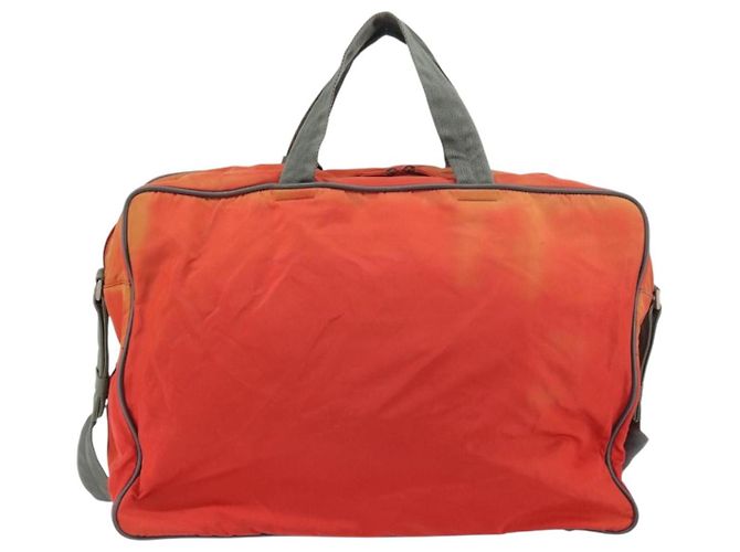 Prada Borsa Boston sportiva in nylon 2 in 1 rossa argento Auth 151448 Rosso - vista 3