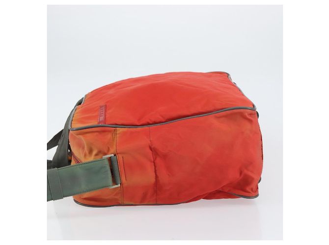 Prada Borsa Boston sportiva in nylon 2 in 1 rossa argento Auth 151448 Rosso - vista 5