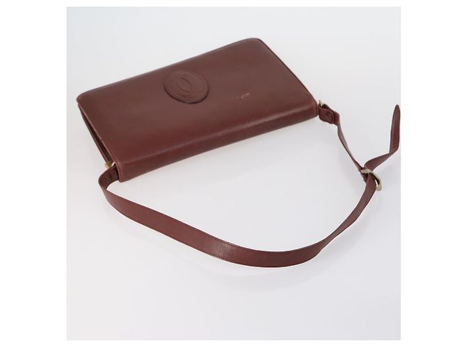 Cartier Borsa a Spalla Must Line in Pelle 4 Set Bordeaux Auth ki6207 Bordò - vista 16