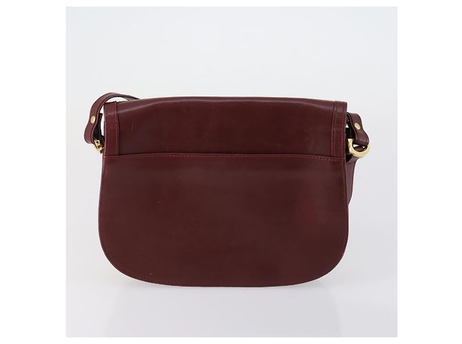 Cartier Borsa a Spalla Must Line in Pelle 4 Set Bordeaux Auth ki6207 Bordò - vista 21