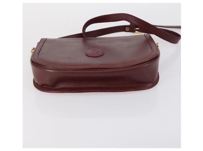 Cartier Borsa a Spalla Must Line in Pelle 4 Set Bordeaux Auth ki6207 Bordò - vista 24