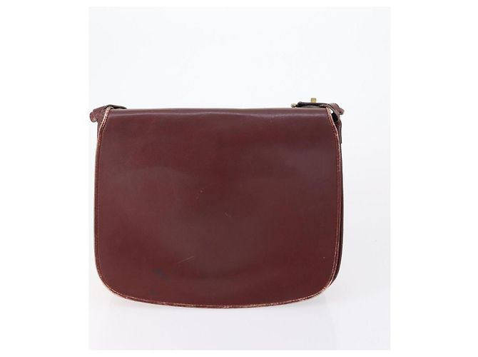 Cartier Borsa a Spalla Must Line in Pelle 4 Set Bordeaux Auth ki6207 Bordò - vista 3