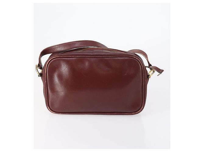 Cartier Borsa a Spalla Must Line in Pelle 4 Set Bordeaux Auth ki6207 Bordò - vista 9