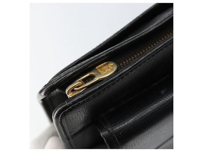 Céline Borsa a mano CELINE in pelle nera e oro Auth 154528 Nero D'oro - vista 10