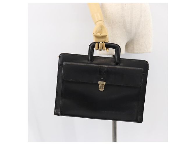 Céline Borsa a mano CELINE in pelle nera e oro Auth 154528 Nero D'oro - vista 24