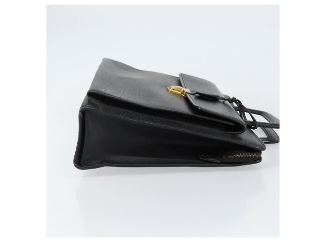 Céline Borsa a mano CELINE in pelle nera e oro Auth 154528 Nero D'oro - vista 3
