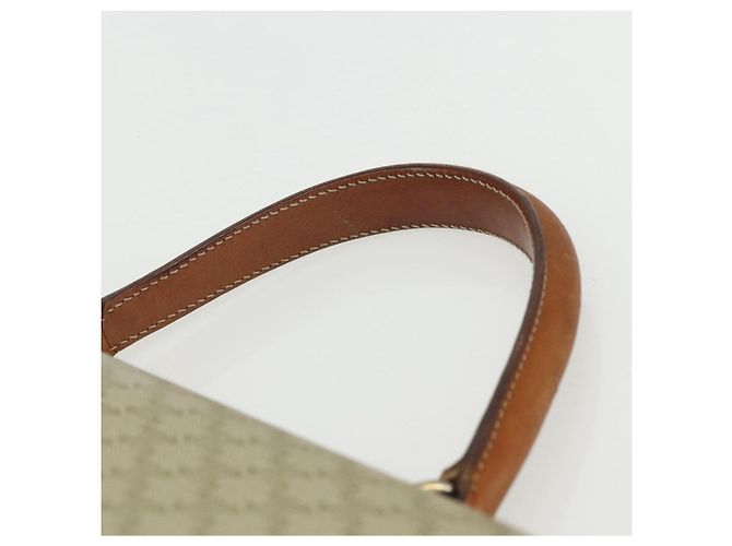 Céline Borsa a mano in tela Macadam CELINE PVC beige oro Auth bs31347 D'oro - vista 14