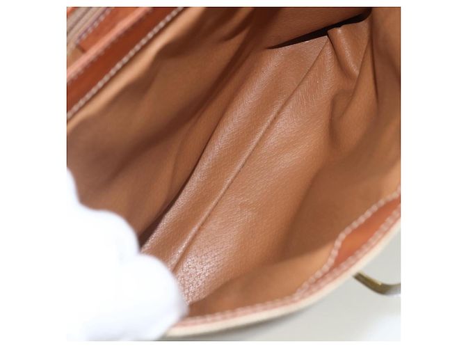 Céline Borsa a mano in tela Macadam CELINE PVC beige oro Auth bs31347 D'oro - vista 21