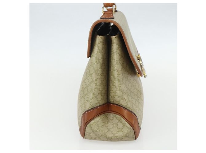 Céline Borsa a mano in tela Macadam CELINE PVC beige oro Auth bs31347 D'oro - vista 3
