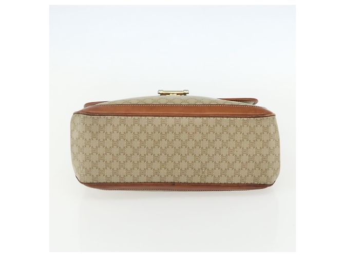 Céline Borsa a mano in tela Macadam CELINE PVC beige oro Auth bs31347 D'oro - vista 5