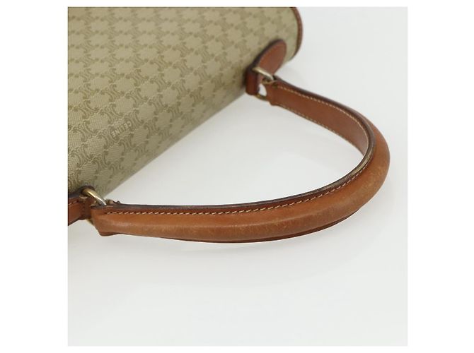 Céline Borsa a mano in tela Macadam CELINE PVC beige oro Auth bs31347 D'oro - vista 7