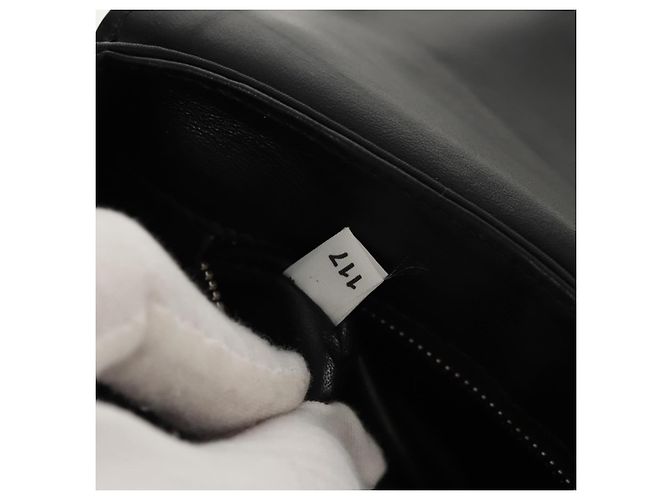 Borsa a spalla con catena PRADA in nylon giallo argento autentica ka595V - vista 10