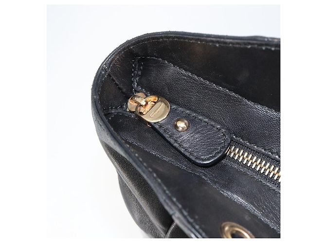 Borsa Tote Vala in pelle smaltata nera e oro Auth BA8230 di Salvatore Ferragamo Nero D'oro - vista 10