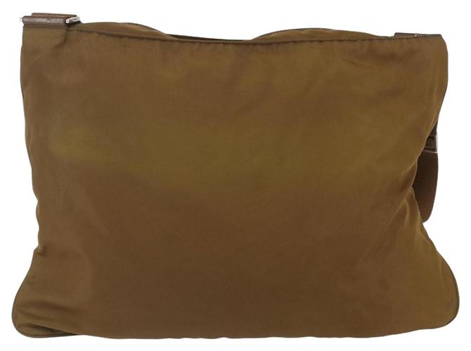 Bolso de Hombro PRADA de Nailon Marrón Plata Auténtico 151496 Castaño - vista 2