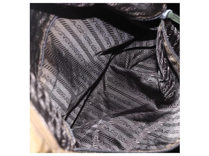 Bolso de Hombro PRADA de Nailon Marrón Plata Auténtico 151496 Castaño - vista 24