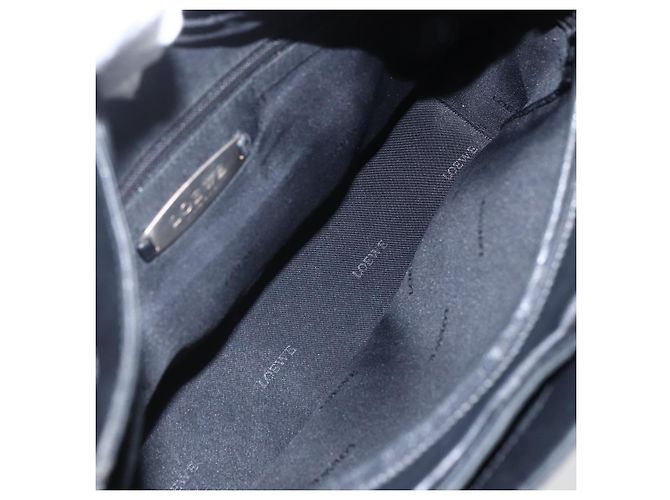 Borsa LOEWE in pelle 2 in 1 nera argento autentica 151766 Nero - vista 11