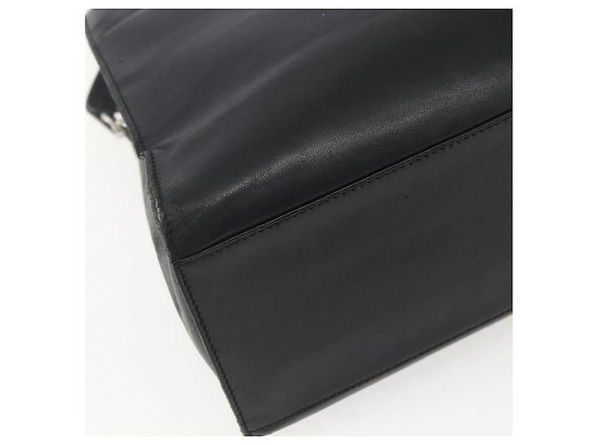 Borsa LOEWE in pelle 2 in 1 nera argento autentica 151766 Nero - vista 17